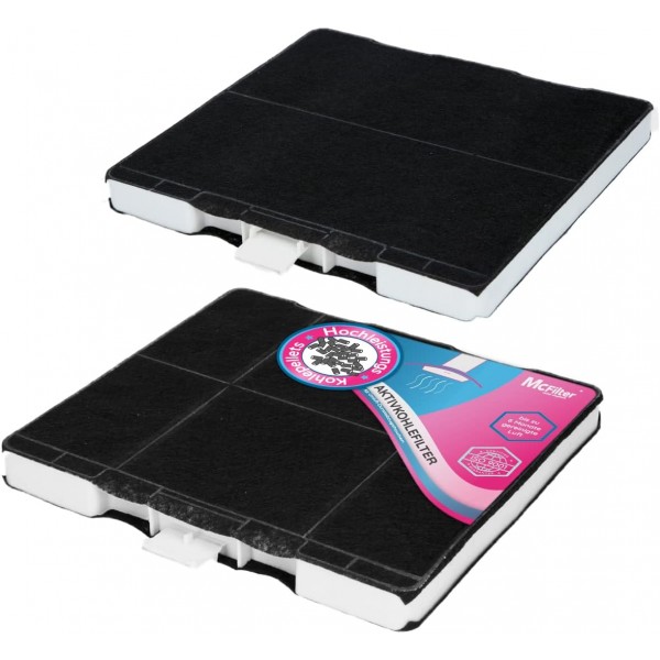 맥필터 | 카본 필터에 적합한 추출기 후드용 2x 활성탄 필터 Bosch 00705431, 11026769, DHZ5326, Siemens LZ53250, LZ53251, LZ53650, Neff Z5101X1, Z5101X5, Z5105X5 추출기 후드용 필터