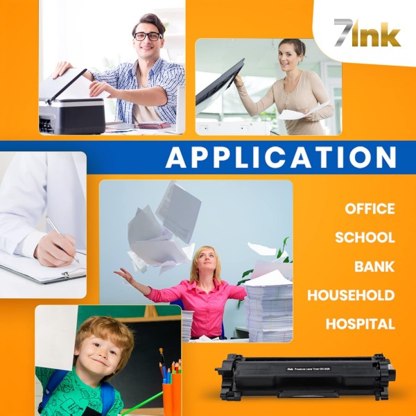 Brother DR-1050, DR-1030, DR-1090을 대체하는 7ink 호환 토너 카트리지 | DR1090 | DCP-1510 | DCP-1512 | DCP-1512 A | DCP-1601 | DCP-1610 W | DCP-1610 WE 2팩 | 검은색