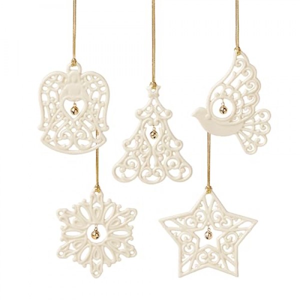 레녹스 894969 피어싱 플로팅 징글 벨 장식품, 5개 세트