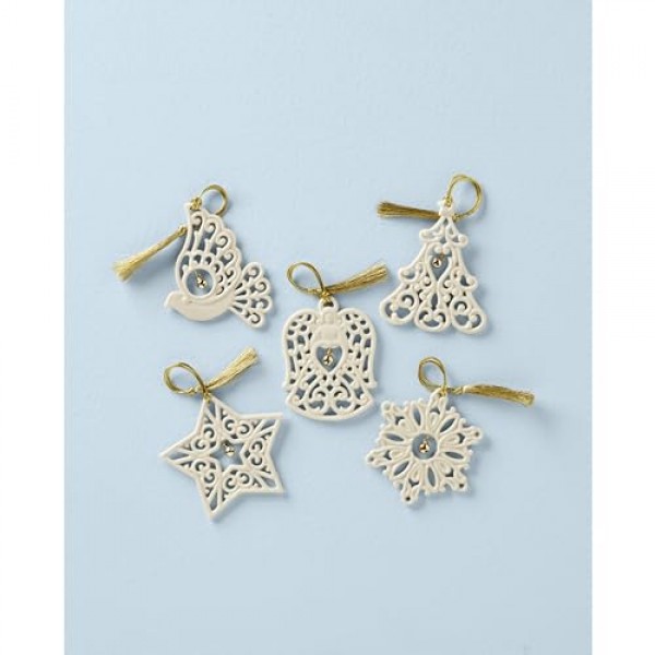 레녹스 894969 피어싱 플로팅 징글 벨 장식품, 5개 세트