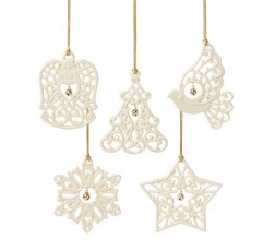 레녹스 894969 피어싱 플로팅 징글 벨 장식품, 5개 세트