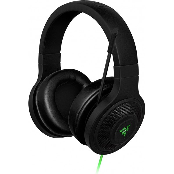 PC 및 음악용 Razer Kraken USB 오버이어 헤드셋, 블랙 32mm 드라이버 USB 블랙 블랙