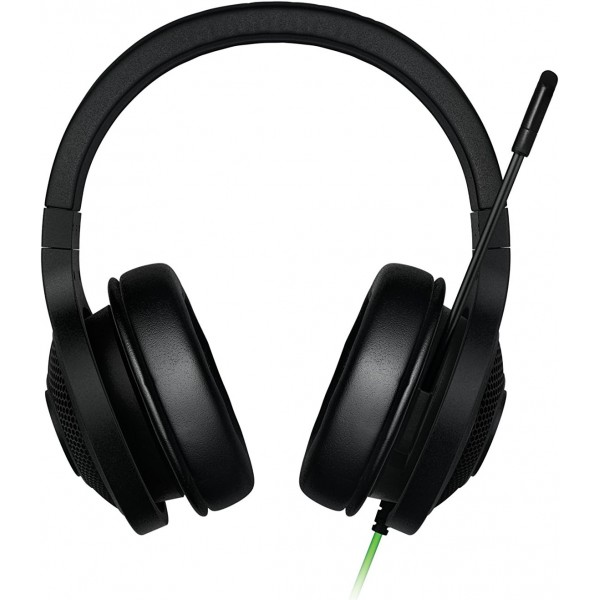 PC 및 음악용 Razer Kraken USB 오버이어 헤드셋, 블랙 32mm 드라이버 USB 블랙 블랙