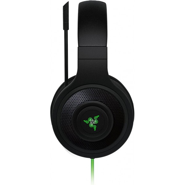 PC 및 음악용 Razer Kraken USB 오버이어 헤드셋, 블랙 32mm 드라이버 USB 블랙 블랙