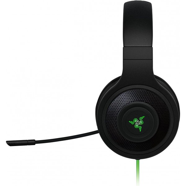 PC 및 음악용 Razer Kraken USB 오버이어 헤드셋, 블랙 32mm 드라이버 USB 블랙 블랙