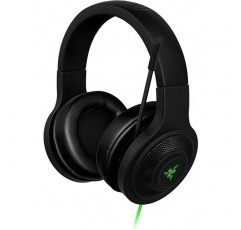 PC 및 음악용 Razer Kraken USB 오버이어 헤드셋, 블랙 32mm 드라이버 USB 블랙 블랙