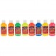 Sargent Art Neon Tempera 페인트 8 온스, 8 Fl Oz(8개 팩), 플립 캡 병 8개 8개
