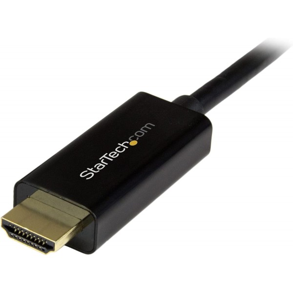 StarTech.com 3m(10피트) DisplayPort - HDMI 어댑터 케이블 - 4K 30Hz DP - HDMI 컨버터 케이블 - 컴퓨터 모니터 케이블(DP2HDMM3MB), 검은색 10피트 싱글