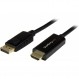 StarTech.com 3m(10피트) DisplayPort - HDMI 어댑터 케이블 - 4K 30Hz DP - HDMI 컨버터 케이블 - 컴퓨터 모니터 케이블(DP2HDMM3MB), 검은색 10피트 싱글
