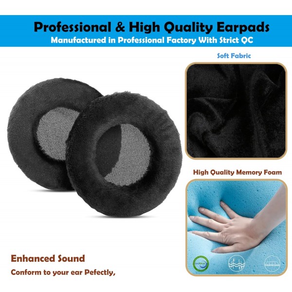 AKG K52 K72 K92 K240 헤드셋 헤드폰과 호환되는 헤드폰 이어 패드 헤드셋 교체 용 이어 패드