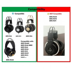 AKG K52 K72 K92 K240 헤드셋 헤드폰과 호환되는 헤드폰 이어 패드 헤드셋 교체 용 이어 패드