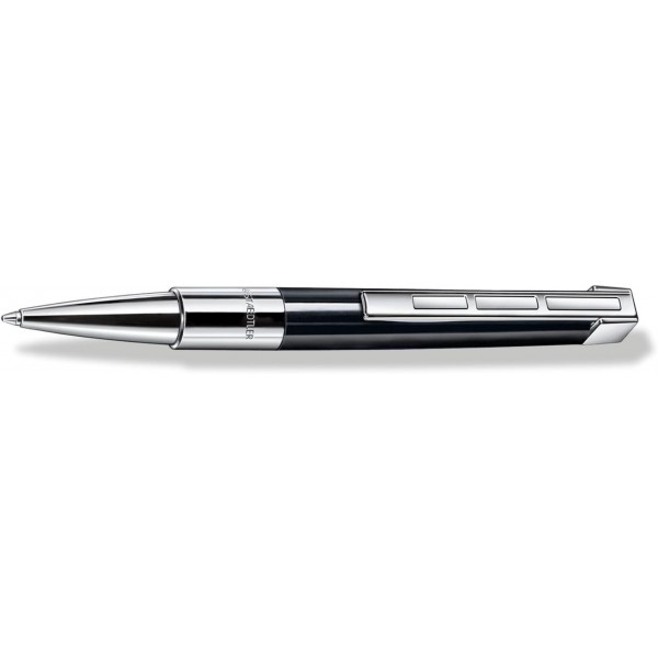 STAEDTLER Initium Resina 트위스트 볼펜, 고급 블랙 레진, B, 블랙, Made in Germany, 우아한 선물 포장 포함, 9PB319B-9