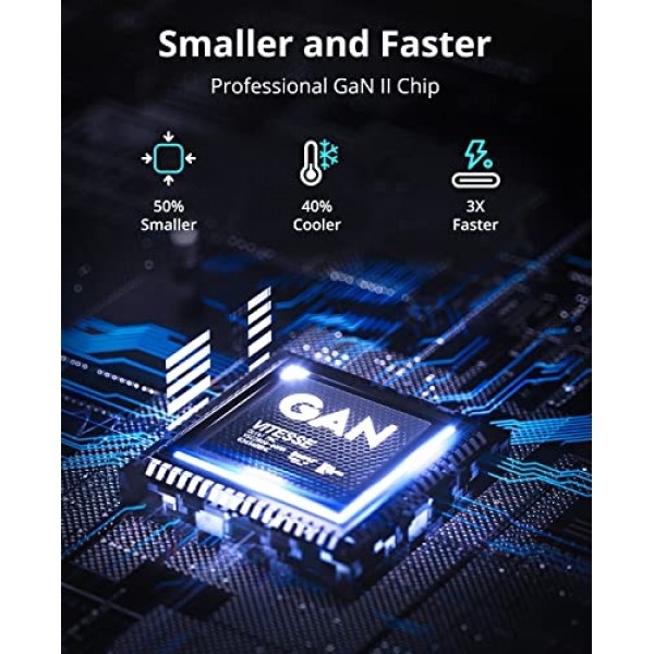 Nekmit 듀얼 포트 USB C 벽면 충전기, 40W PD 고속 충전 USB C 벽면 플러그 어댑터, iPhone 14/14 Pro/14 Pro Max, Galaxy, MacBook Air, iPad, AirPods 등을 위한 평면형 얇고 슬림형 C 충전기 블