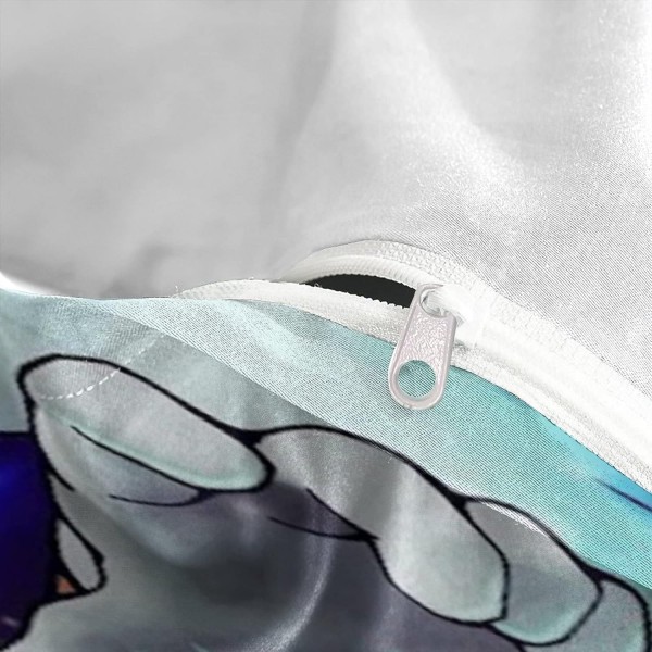 소닉 3D 어린이 및 성인용 인쇄 이불 커버 세트 베개 커버 이불 침구 세트 3피스 세트 이불 커버 싱글(135x200cm) 싱글(135x200cm) Sonic-24