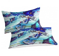 소닉 3D 어린이 및 성인용 인쇄 이불 커버 세트 베개 커버 이불 침구 세트 3피스 세트 이불 커버 싱글(135x200cm) 싱글(135x200cm) Sonic-24