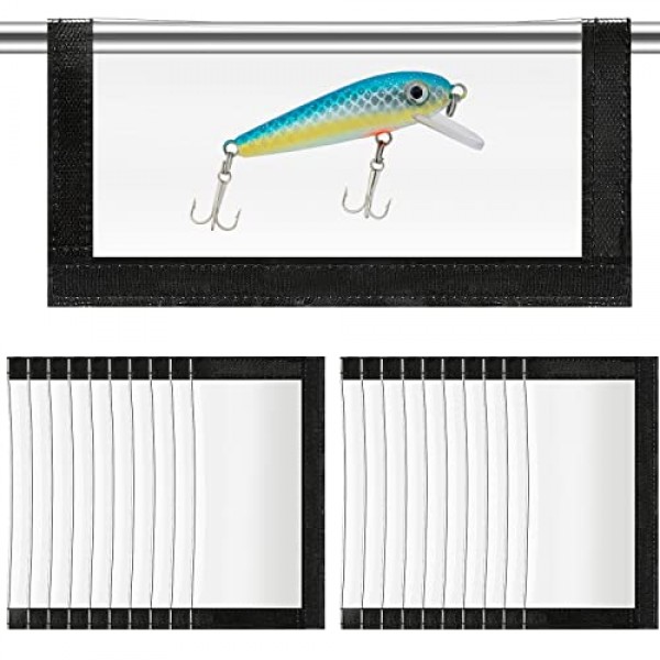 Geosar 20 Pcs 낚시 루어 랩 커버 투명 PVC 루어 커버 낚시 후크 커버 쉽게 루어 후크 커버를 볼 수 있음 어린이 어부 낚시를 안전하게 유지하는 내구성 있는 루어 가드, 7.9'