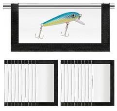 Geosar 20 Pcs 낚시 루어 랩 커버 투명 PVC 루어 커버 낚시 후크 커버 쉽게 루어 후크 커버를 볼 수 있음 어린이 어부 낚시를 안전하게 유지하는 내구성 있는 루어 가드, 7.9'