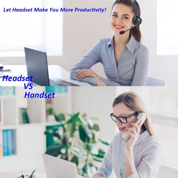 마이크 RJ9 RJ11 플러그가 있는 Emaiker 사무실 콜 센터 헤드셋 케이블 Cisco IP 전화 전용 794X 796X 797X 69XX 시리즈 및 8811,8841,8851,8861,8941,8945,8961,9951,9971 등… Binaural 809DQDC