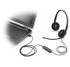 Plantronics Blackwire C320-M USB 스테레오 헤드밴드 블랙 헤드셋 - 헤드셋(PC/게이밍, 스테레오, 헤드밴드, 블랙, 유선, USB) (일반)