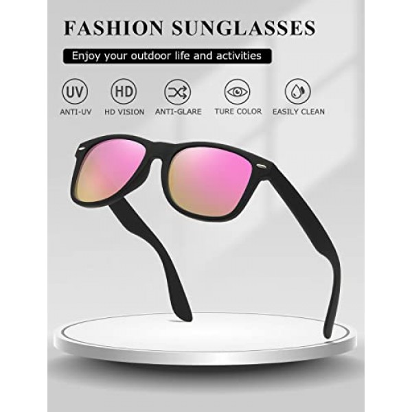 kimorn AE0300 편광 선글라스, 클래식 유니섹스 혼 프레임 80년대 복고풍 안경