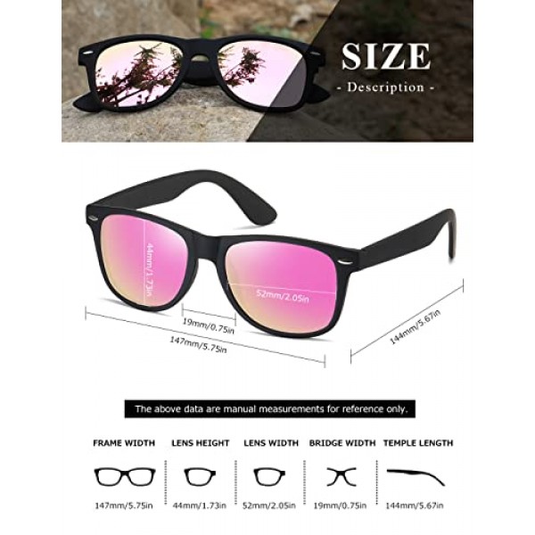 kimorn AE0300 편광 선글라스, 클래식 유니섹스 혼 프레임 80년대 복고풍 안경