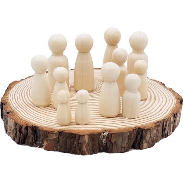 나무 디스크 5Pcs 나무 로그 디스크 18-20cm 미완성 나무 원 DIY 공예에 대 한 구멍 없이 Undrilled 나무 원 나무 디스크 웨딩 Centerpieces 크리스마스 장식 트리 디스크 5Pcs 7-8 