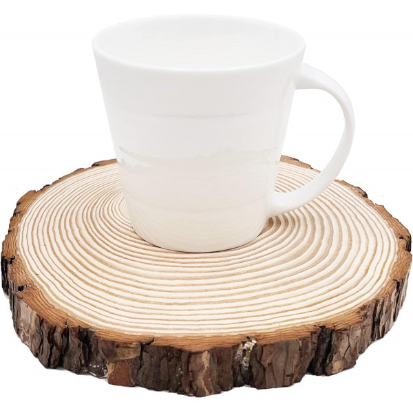 나무 디스크 5Pcs 나무 로그 디스크 18-20cm 미완성 나무 원 DIY 공예에 대 한 구멍 없이 Undrilled 나무 원 나무 디스크 웨딩 Centerpieces 크리스마스 장식 트리 디스크 5Pcs 7-8 