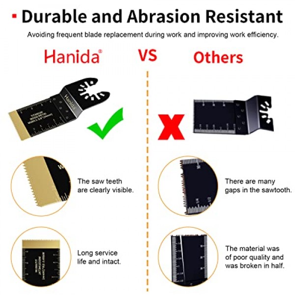 13Pcs 티타늄 진동 멀티 도구 블레이드 목재 플라스틱 금속 용 진동 톱 블레이드, Dewalt Milwaukee Makita 용 범용 퀵 릴리스 전력 진동 도구 블레이드 키트