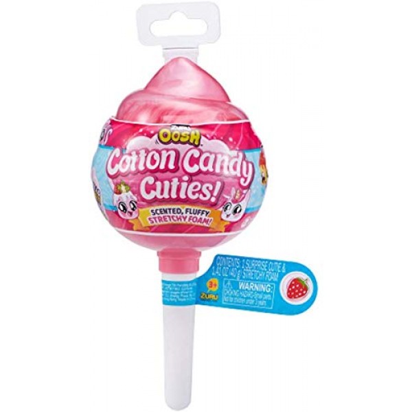 ZURU의 우쉬 슬라임 솜사탕 큐티 시리즈 2(보라색) 향이 있고, 퀴시하고, 푹신하고, 부드럽고, 신축성이 있고, 스트레스 해소, 파티 선물, 붙지 않는 수집용 큐티 슬로우 