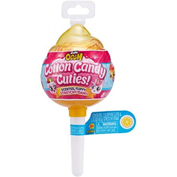 ZURU의 우쉬 슬라임 솜사탕 큐티 시리즈 2(보라색) 향이 있고, 퀴시하고, 푹신하고, 부드럽고, 신축성이 있고, 스트레스 해소, 파티 선물, 붙지 않는 수집용 큐티 슬로우 