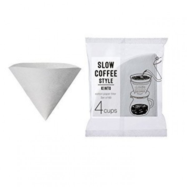 추가 필터가 포함된 슬로우 커피용 Kinto Japan의 카라페 커피 세트(필터 총 80개)