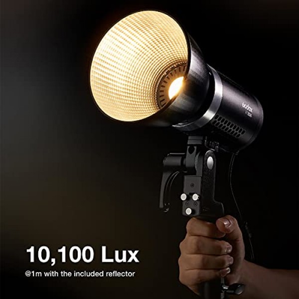 Godox ML60Bi 이중 색상 LED 비디오 조명, 60W 휴대용 LED 스튜디오 조명 2800K-6500K 휴대용 LED 사진 조명, 21 FX CRI 96+ 무음 모드 전문 비디오 조명