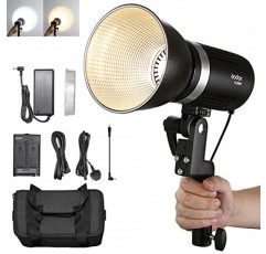 Godox ML60Bi 이중 색상 LED 비디오 조명, 60W 휴대용 LED 스튜디오 조명 2800K-6500K 휴대용 LED 사진 조명, 21 FX CRI 96+ 무음 모드 전문 비디오 조명