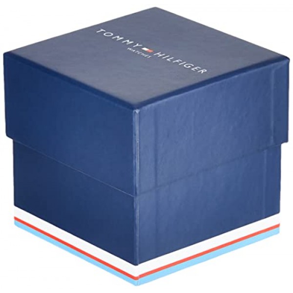 Tommy Hilfiger 남성용 다기능 쿼츠 시계(가죽 스트랩 포함) 1791289, 블랙/그레이, 팔찌