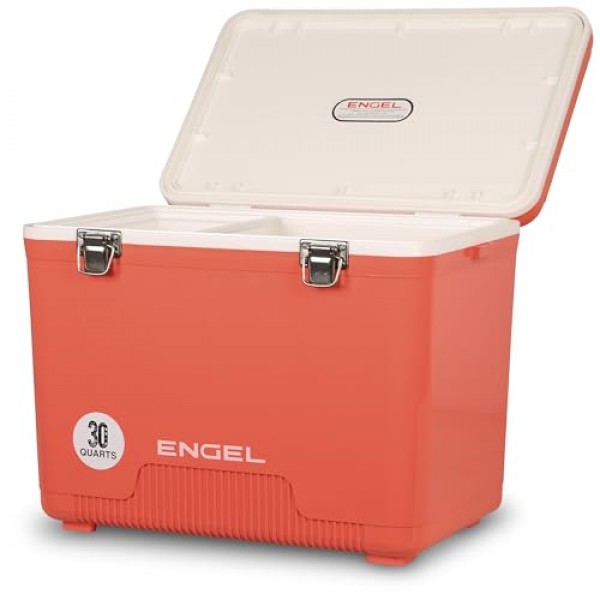 Engel UC30 30qt 누수 방지, 기밀성, 드라이박스 쿨러 및 남성용 및 여성용 하드 쉘 도시락통