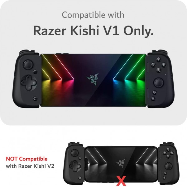 Razer Kishi V1 게임 컨트롤러와 호환되는 TUDIA 이지 스냅 온 하드 케이스, 슬림핏 보호 케이스, 스크래치 방지, 추가 그립, 파란색