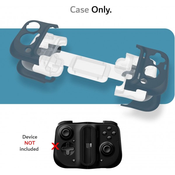 Razer Kishi V1 게임 컨트롤러와 호환되는 TUDIA 이지 스냅 온 하드 케이스, 슬림핏 보호 케이스, 스크래치 방지, 추가 그립, 파란색