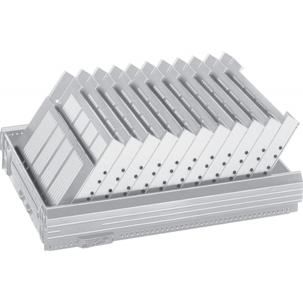 HETTICH 20576 Systema Top 2000 폼 파일링(문서 홀더), 구획 수 6 플라스틱 알루미늄 효과, 실버