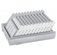 HETTICH 20576 Systema Top 2000 폼 파일링(문서 홀더), 구획 수 6 플라스틱 알루미늄 효과, 실버