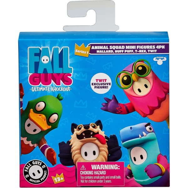 Heroes of Goo Jit Zu Fall Guys 62578 소장용 미니 피규어(스탠드 약 4cm) ANIMAL SQUAD 4팩