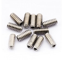 Musiclily Pro UNC #4-40x1/4인치 미국 일렉트릭 기타 베이스 브리지용 스테인레스 스틸 안장 높이 나사, 오리지널 컬러(12개 세트)