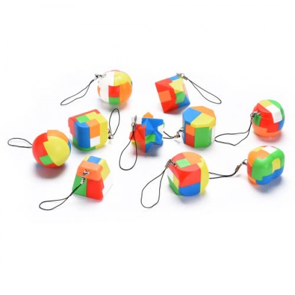 어린이, 청소년 및 성인을 위한 Neliblu 10pcs 3D 두뇌 티저 퍼즐 - 마인드 티저 장난감 - 손 퍼즐 게임 - IQ 및 논리 테스트를 위한 인터록 분류 장난감 잠금 해제 - 대량 플