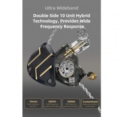 CCA C10 Pro 인이어 모니터 HiFi 1DD+4BA 하이브리드 드라이버 고화질 헤드폰 음악가용 탈착식 2핀 케이블이 있는 알루미늄 합금 스포츠 헤드폰(보라색)