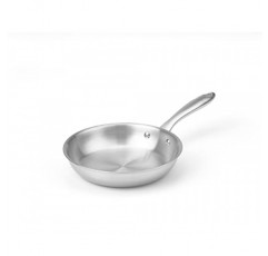 CHEF TOPF 5겹 스테인레스 스틸 프라이팬 8인치, 전체 5겹 클래드 구조 전문 등급 팬, 브러시 마감, 인덕션 조리 팬, 오븐 안전, 식기 세척기 사용 가능