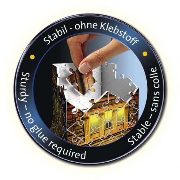 Ravensburger 자유의 여신상 나이트 에디션 108피스 어린이와 성인을 위한 3D 직소 퍼즐 - 손쉬운 클릭 기술로 조각들이 서로 완벽하게 들어맞는다는 의미, 갈색, 여러 가지