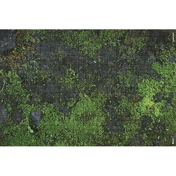 DND 배틀 매트 Ultimate 3 팩 스타터 세트 RPG 롤플레잉 게임용 액세서리 24 X 36 초내구성 비얼룩 건식/습식 지우기 프리미엄 비닐 배틀 그리드 지형 팩 2