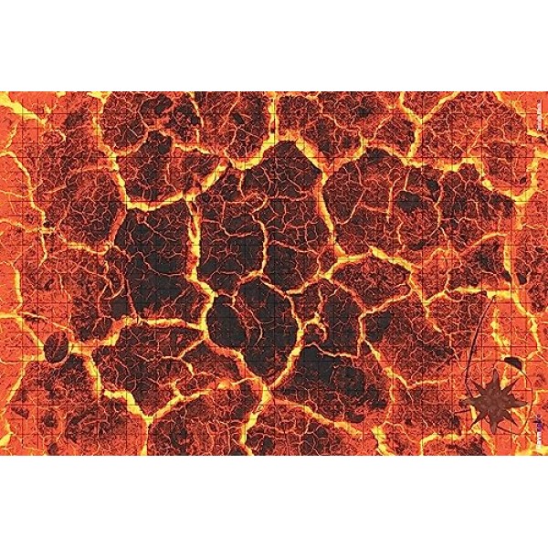 DND 배틀 매트 Ultimate 3 팩 스타터 세트 RPG 롤플레잉 게임용 액세서리 24 X 36 초내구성 비얼룩 건식/습식 지우기 프리미엄 비닐 배틀 그리드 지형 팩 2