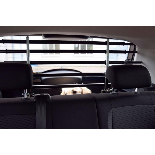 dobar 62200 Walky Barrier - 트렁크용 접이식 파티션 그릴, 모든 차량에 적용 가능한 도그 가드, 28-36 x 82-141 cm, 블랙,