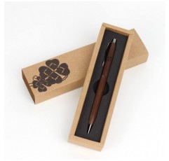 Jiaer sentai 지속 가능한 행운의 조각 나무 볼펜 동급생을위한 선물 동료 친구 네잎 클로버 럭키