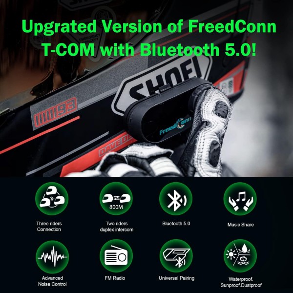 Motorrad 블루투스 헤드셋 FreedConn T-COM VB